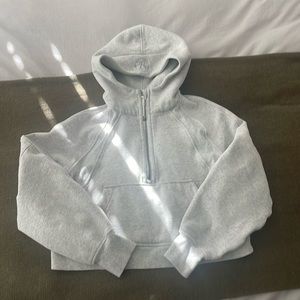 Lululemon grey half zip scuba hoodie